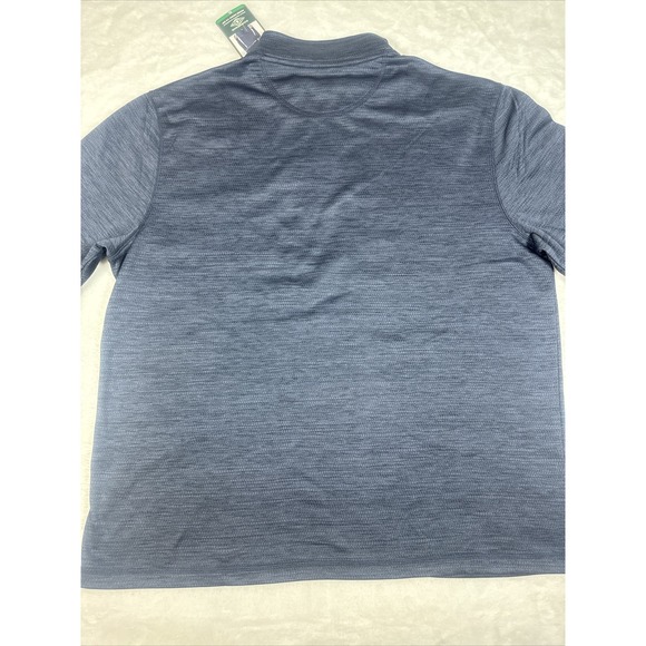 G.H. Bass & Co Mens Mixed Media 1/4 Zip Pullover Navy Blue XL Textured NWT - Picture 9 of 14